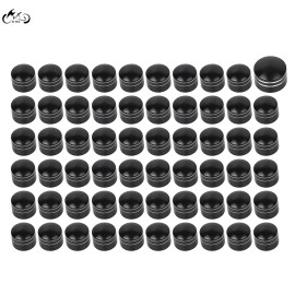 Unbranded 60x Black Cut Engine Bolt Cover Cap For Harley Touring Road Street Glide Softail