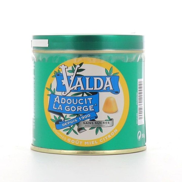 Omega Pharma Perrigo Valda Gomme Sans Sucre pour Adoucir la Gorge x160, Honey Lemon
