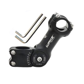 Wake Bike Stem Adjustable for Mountain Bikes, Mountain Bikes, MTB and BMX, 0-60 Degrees Adjustable, Stem for Bicycles, Road Bikes, MTB, BMX, Cycling, 25.4 x 90 mm
