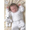 King Cole Baby Sweater, Cardigan & Teddy Bear DK Knitting