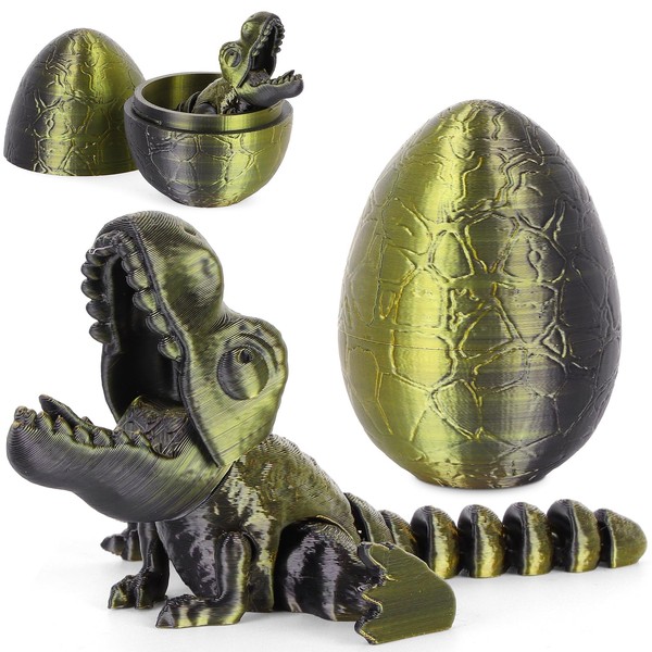 ISFOFO 3D Printed Dragon Egg, Kids Dinosaur ToysDragon Eggs with