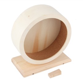 Wooden Bracket Silent Pet Exercise Running Wheel Toy for Hamster Guinea Pig Hedgehog ChinchillaS