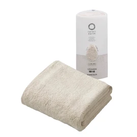 CBJAPAN Carari Earth Hair Drying Towel, 4x Water Absorbency Microfiber, Beige, 1 towel, Quick Dry (Absorbs Water in the Fiber Gaps), Marshmallow Texture, Fluffy, 15.7 x 39.4 inches (40 x 100 cm)