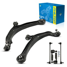 PHILTOP 6pcs Suspension Kit for Honda Odyssey 2011-2017, 2 Lower Control Arms with Ball Joint Assembly 2 Outer Tie Rod Ends 2 Sway Bar End Links Replacement