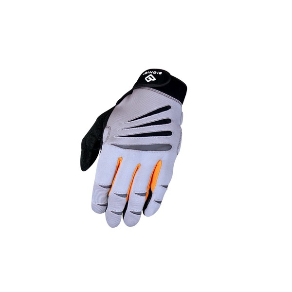 Bionic Men's Cross-Training Full Finger Gloves, Gray/Orange, X-Large
