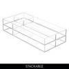iDesign Clarity Plastic Divided Drawer Organizer, Storage Container for Vanity,