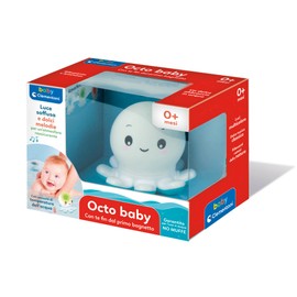 Clementoni 59233 Baby Clementoni - Baby Octopus, Cute Bath Toy with Colour & Light Effects, Calming & Entertaining, Includes Thermometer for Toddlers from 0 Years