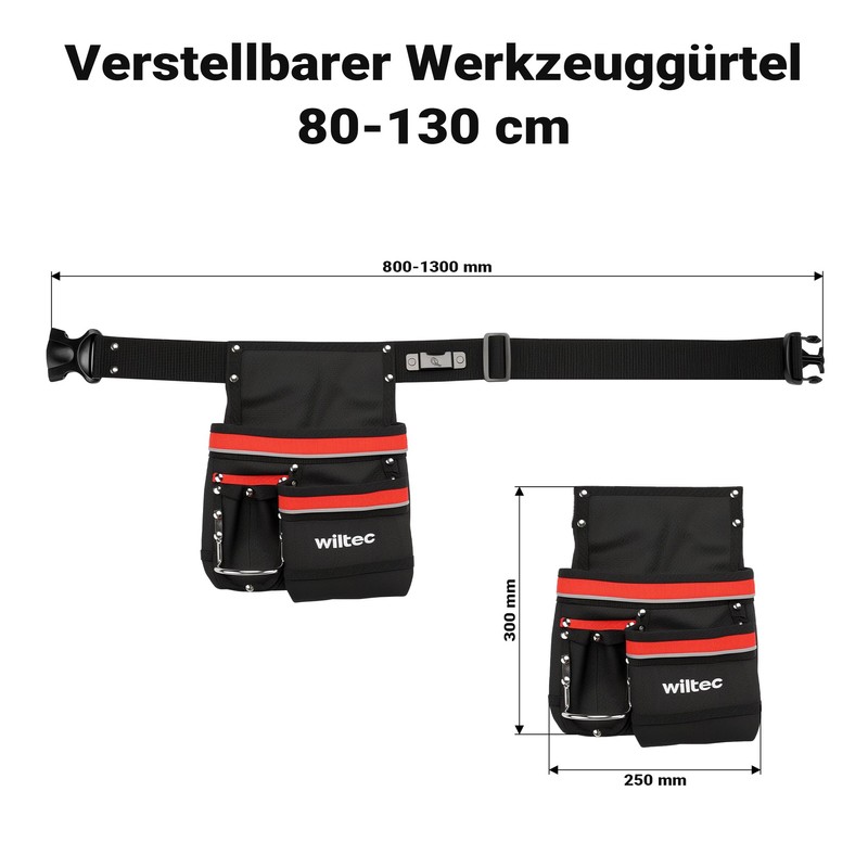 Wiltec Tool Belt Bag 25 x 30 cm up to