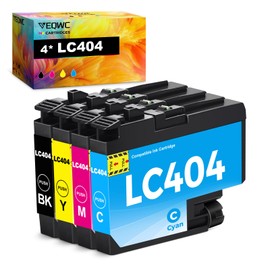 LC404 Ink Cartridges Compatible for Brother Printer 404 LC404XL LC 404 Ink Cartridges for MFC-J1205W MFC-J1215W MFC-J1205W XL Printer (1 Black 1 Cyan 1 Magenta 1 Yellow, 4 Pack)