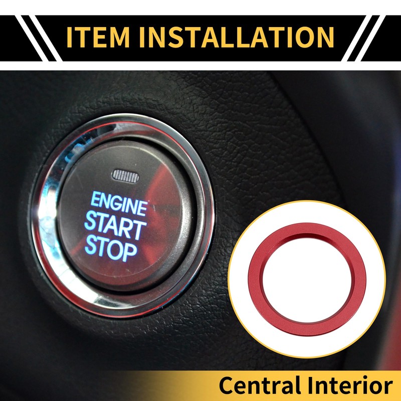 REPAIROCK 1 Pc Engine Start Stop Button Switch Knob Cover