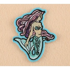 unbranded MERMAID Iron On Patch Sea Creature Ocean Beach “ 1781