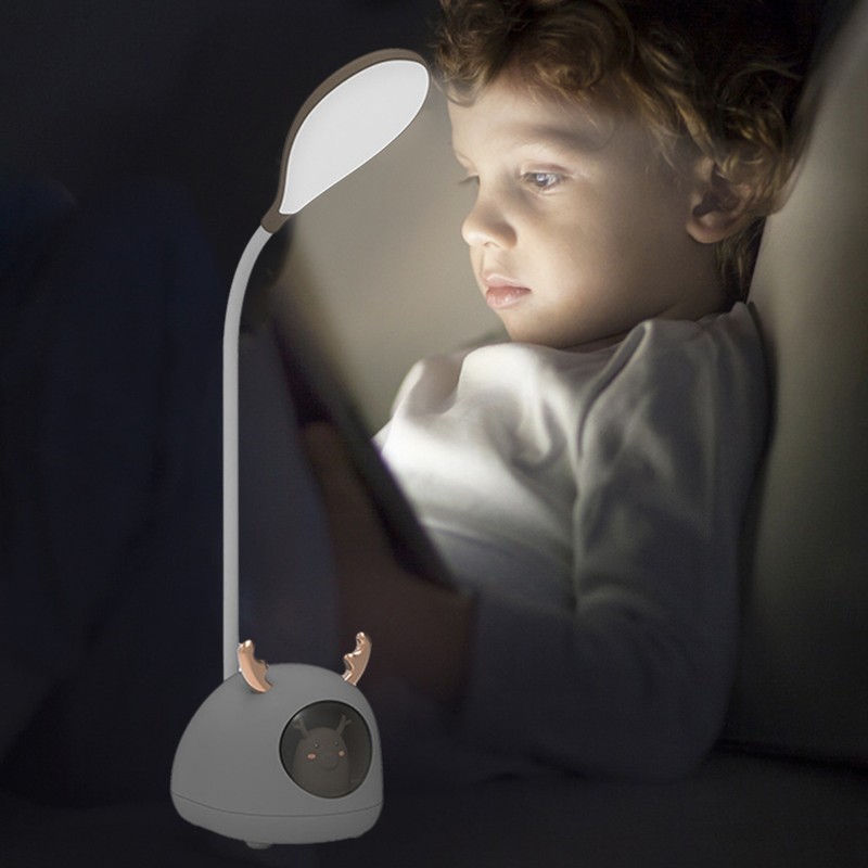 LED Desk Lamp Cartoon Animal USB Rechargeable Eye Protecting Table