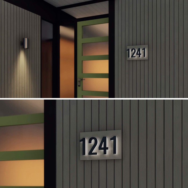 7 Inch LED House Numbers, ABS-Polymer, Premium Quality, Backlit LED