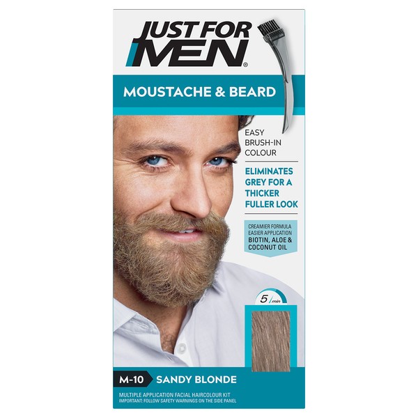Just For Men Moustache & Beard Sandy Blonde Hair Dye M-10, 1 Kit