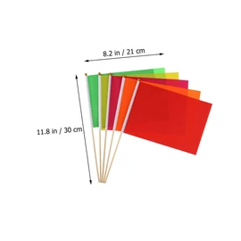 VICASKY 10Pcs Garden Marking Flags Durable Irrigation Flags with Sturdy Poles for Sprinklers Awnings Camping Tents Colorful Landscape Markers for Easy Ground Identification Random Color