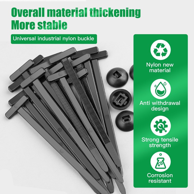 150Pcs Nylon Universal Cable Tie Buckle for Car,Heavy Duty Plastic