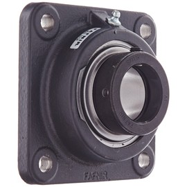 Timken RCJ1 11/16 Flange Unit, 4 Bolt Holes, Industrial-Duty, Relubricatable, Non-Expansion, Cast Iron, Eccentric Locking Collar, Inch, 1-11/16" Bore Diameter