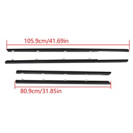 SEBLAFF 4PCS Weatherstrip Window Moulding Trim Seal Belt Replacement for Civic 2012-2015 Sedan Black