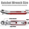 Bestgle 2 Pcs Mini Ratchet Wrench Set Flat Head &
