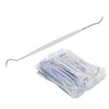 100pcs Disposable Dental Explorers Temporary Double Ends Probe Hook Pick