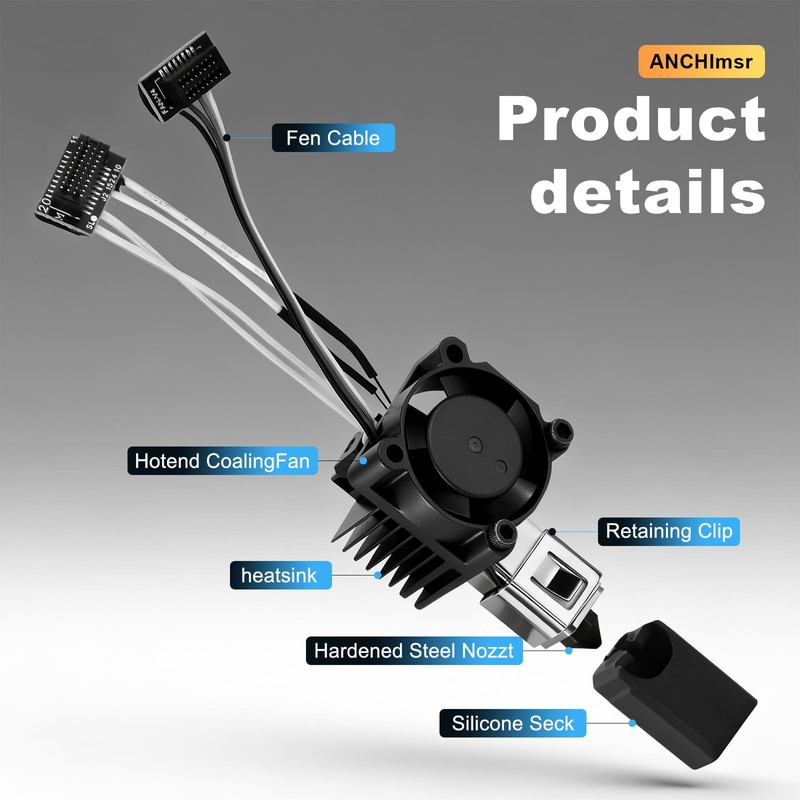 P1 Series Hotend Kit, Complete Assembly for P1P, P1S 3D
