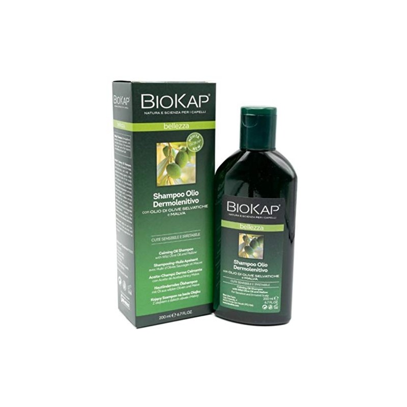 Dermolenitive Oil Shampoo with Olive Oil and Mallow BIOKAP 200ml