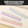 3 Pieces Transparent Ruler, 1 Piece Mesh Pencil Case, Kids