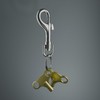 Brass Radiator Key for Bleeding with Lobster Clasps Keyring –