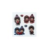Sun-Star Stationery Monchhichi Goods Sticker Puffy Blue Check S8813957