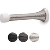 HOMOTEK 50 Pack Spring Door Stopper with Rubber Bumper Satin