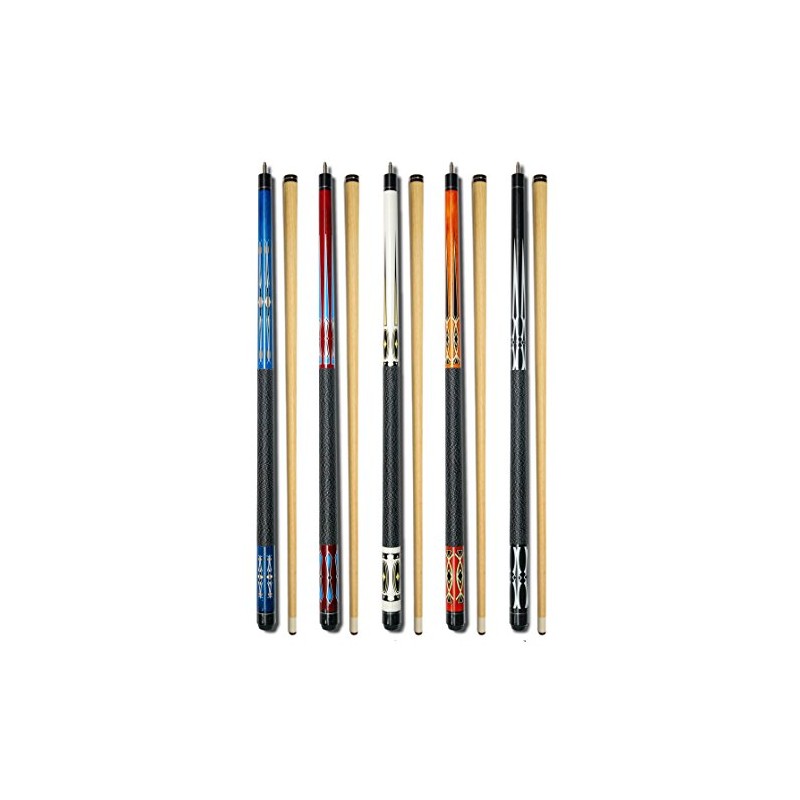 Set of 5 Pool Cues New 58" Billiard House Bar