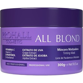 Prohall Cosmetic Brazilian Purple Hair Mask Hair Toner for Bleached,Chemical Treated, Orange & Brassy Hair-Reduce Yellowness, Restore Strength, Elasticity & Hydration (10.5floz)