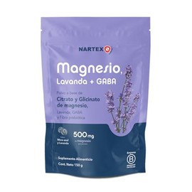 Citrato de Magnesio en Polvo Nartex Wellness | Sabor Mora Azul | 2 pack 150g (30 porciones) | Con Glicinato, GABA y Lavanda | Suplemento Alimenticio p