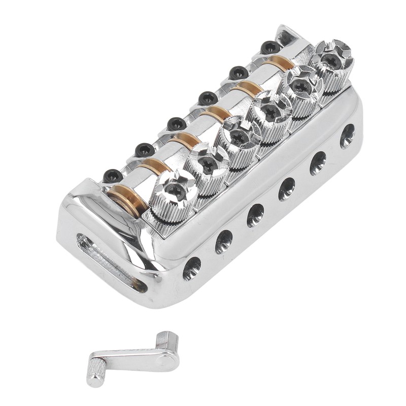 Headless Guitar Bridge Tailpiece 6 String Saddle with Worm Involved