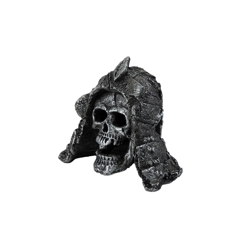 CLASSIC Skull with Helmet Aquarium Fish Tank Ornament (137 x