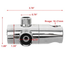 Sscon 3-Way Shower Arm Diverter Valve 1/2 Inch Universal ABS Plastic Showerhead Bracket for Bathroom 1 Pack