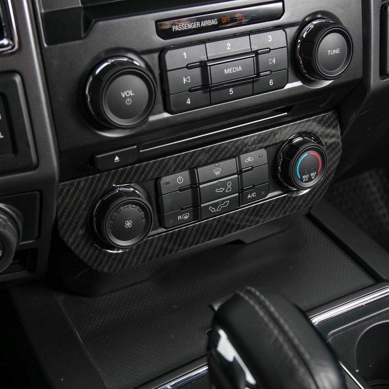 Voodonala for F150 ABS Carbon Fiber Navigation Air Conditioning Volume