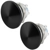 (2Pcs) 22mm Mushroom Head Black Push Button Switch 7/8in Waterproof