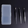 Antistatic Tweezers Set - 3 Precision Stainless Steel Tweezers for