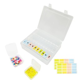 Bliceon 31 Pcs Craft Storage Box with 30 Small Organizer, Diamond Painting Storage Boxes, Transparent Plastic Organizer for Beads, Jewelry, Tools and Kids’ Crafts, Craft Organizer for DIY Projects