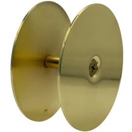 NU-SET Lock | Steel Plate Door Hole Cover | Door Lock Hole Cover with Brass Finish | Home Improvement & Door Hardware (Brass)