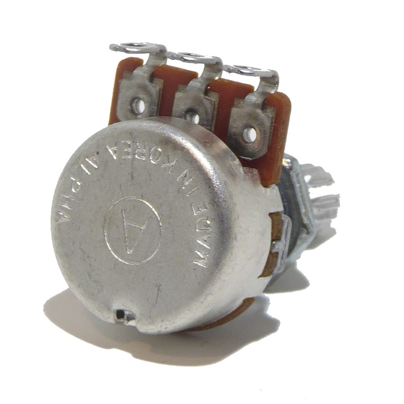 B250K linear guitar potentiometer 16mm diameter 18mm shaft tone volume