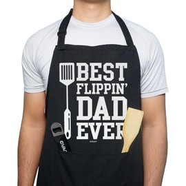 Black Funny Aprons for Men, Dad, Husband - Birthday, Father’s Day Grilling Gifts for Papa, Husband.