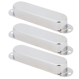 VGEBY 3Pcs Guitar Pickup Shell, Single No Hole Brass Closed Pickup Cover Replacement for Electric Guitars (Silver), VGEBYA82EFYOTIR-11