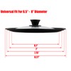 LC LICTOP Silicone Rim Universal Tempered Glass Lid Cookware Cover