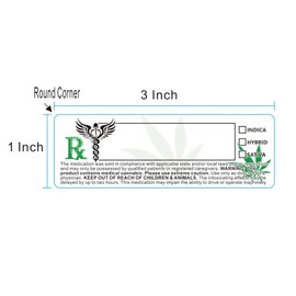 FirstZi California Universal Self Adhesive Safety RX Label Medical Compliant Warning Sticker Paper - 3"x1", 1000pcs Per Roll