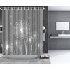 RnnJoile Dandelion Shower Curtain Grey and White Shower Curtain for