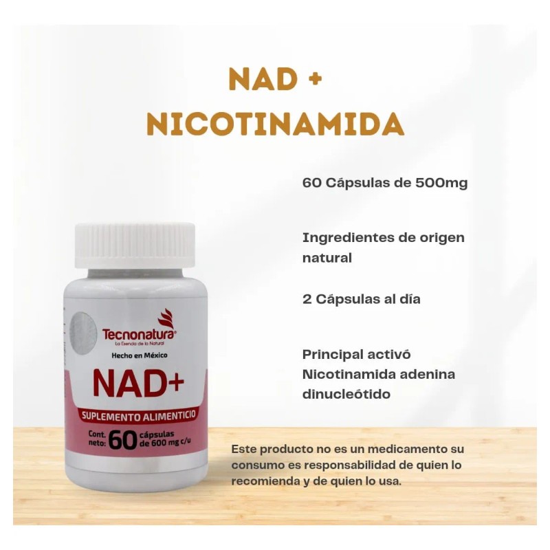 Nad Resveratrol 60 Cpsulas Kit Tecnonatura Antioxidante Sin Sabor