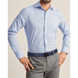 AWAYTR Nylon Tactical Belt for Mens- No Hole Golf Belt with Metal Buckle for Casual Jean Pants, Navy Blue, Fit waist from 31 in to 36 in