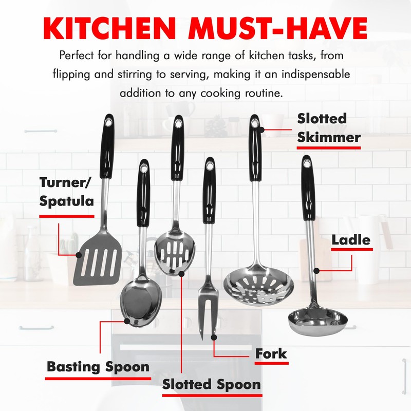 Chef Craft Select Heavy Duty Basting Spoon, 12 inch, Stainless